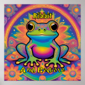 RibbitとRadiate Boho Frog Groovyビーブ ポスター (正面)