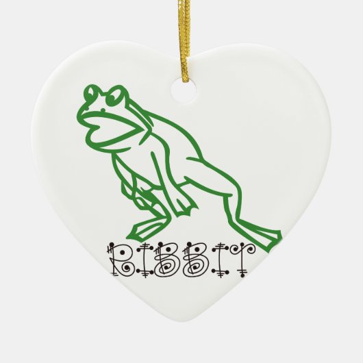 Ribbitのカエル セラミックオーナメント (正面)