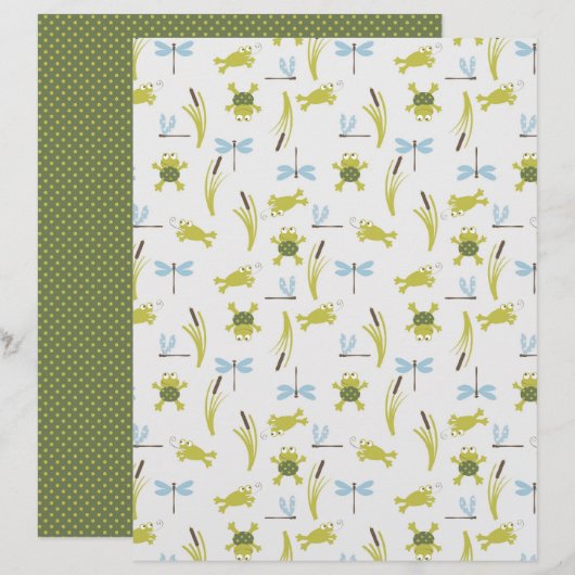 Ribbitスクラップブック紙両面 (正面/裏面)