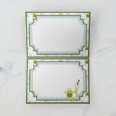 Ribbit FrogとDragonfly赤ちゃんシャワー 招待状 (内部)