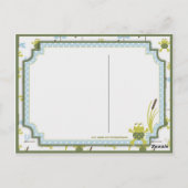 Ribbit Frog and Dragonflyありがとう ポストカード (裏面)