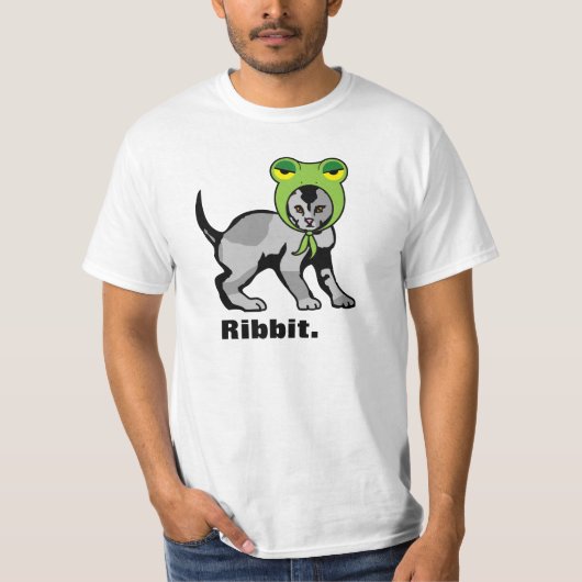 Ribbit LOLcatのワイシャツ Tシャツ (正面)