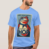 Ribbit Resist Repeat No Hope Without Hop Portland  Tシャツ (正面)
