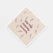 Ribbon and Confetti Silhouette Birthday Pattern スタンダードランチョンナプキン (角)