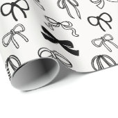 Ribbon Bow Pattern Christmas ラッピングペーパー (ロールコーナー)