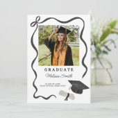 Ribbon Bow Photo Graduation 案内状 (スタンド正面)