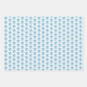 Ribbon Bows Doodle CHRISTMAS HANUKKAH Holiday Blue ラッピングペーパーシート (正面)