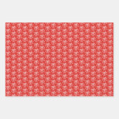 Ribbon Bows Doodle CHRISTMAS Holiday Pink Red ラッピングペーパーシート (正面2)