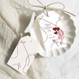 Ribbon Bows & Heart Balloons – Valentine’s Day ギフトタグ