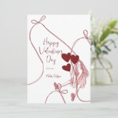 Ribbon Bows & Heart Balloons – Valentine’s Day シーズンカード (スタンド正面)