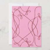 Ribbon Bows – Modern Galentine's girls night 招待状 (裏面)
