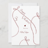 Ribbon Bows – Modern Happy Valentine’s Day  シーズンカード (正面)