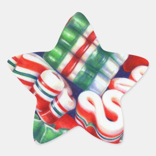 RIBBON CANDY STARスタンプ 星シール (正面)
