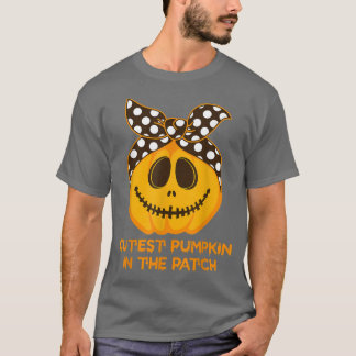 Ribbon Cutest Pumpkin In The Patch Costume Spooky  Tシャツ