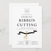 Ribbon Cutting Grand Opening Business Launch Event 招待状 (正面/裏面)