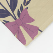 Ribbon flower bouquet pattern フリースブランケット (角)
