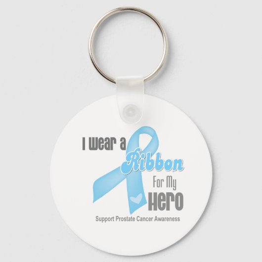 Ribbon For My Hero – 前立腺がん キーホルダー (正面)