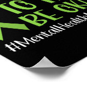 Ribbon ItsはOkはOkはMental Health Aware ポスター (角)
