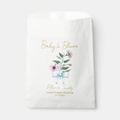Ribbon | Petunia Seeds Baby Shower Favor Bag フェイバーバッグ (正面)