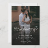 Ribbon Script Minimalist Wedding Photo 招待状 (正面)