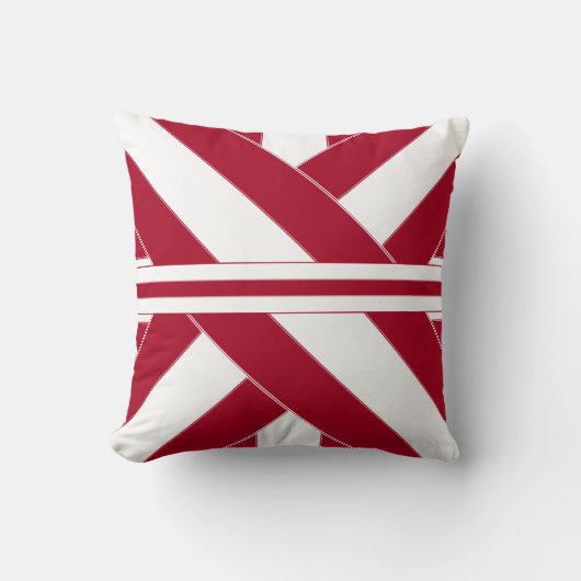 Ribbonesqueの基本的で、白い装飾用クッション クッション (正面)