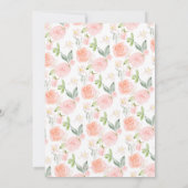 Ribbons and Bows Parisian Pink Girl Baby Shower 招待状 (裏面)