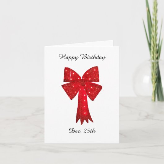 Ribbons for Dec 25 Birthday カード (正面)