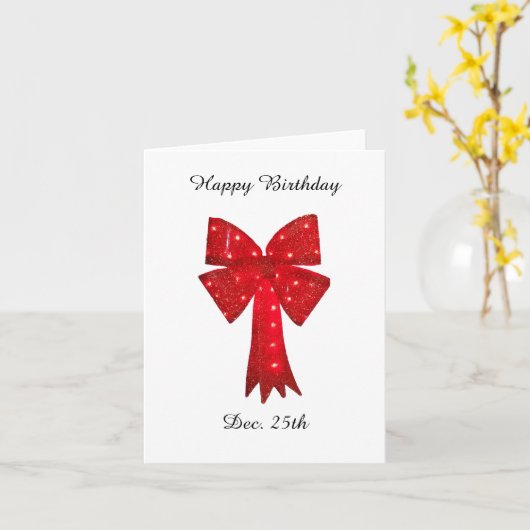 Ribbons for Dec 25 Birthday カード (黄色い花)