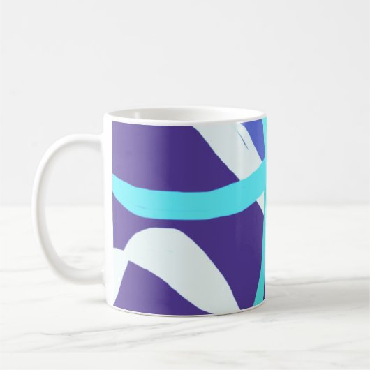 Ribbons of Blue コーヒーマグカップ (左)
