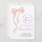 Ribbons & Romance Bridal Shower 招待状 (正面)