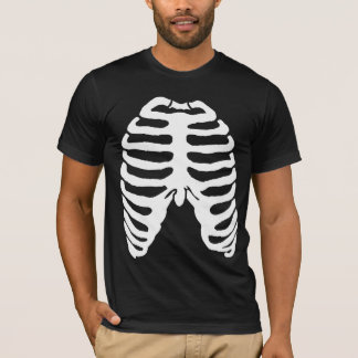 Ribcageの人間の骨組白 Tシャツ