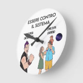 ribellione ラウンド壁時計 (傾斜)