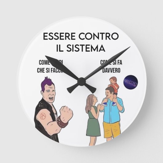 ribellione ラウンド壁時計 (正面)