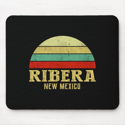 Ribera New Mexico Vintage Retro Sunset  マウスパッド (正面)