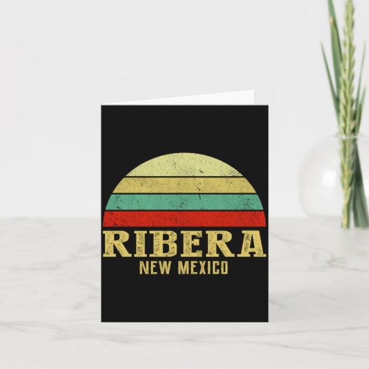 Ribera New Mexico Vintage Retro Sunset _1  カード (正面)