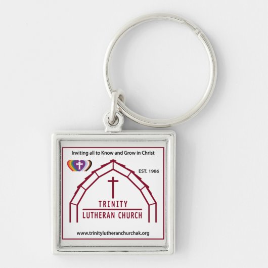 RICロゴキーチェーン付きトリニティ キーホルダー (正面)