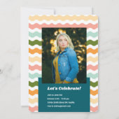 Ric Racモダンおもしろい卒業招待状 招待状 (裏面)