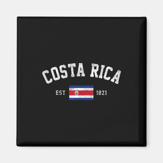 Rica Est. 1821 Costa Rican Flag Independence Day マグネット (正面)