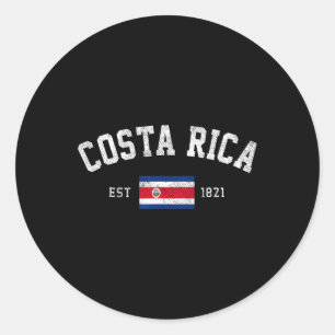 Rica Est. 1821 Costa Rican Flag Independence Day ラウンドシール