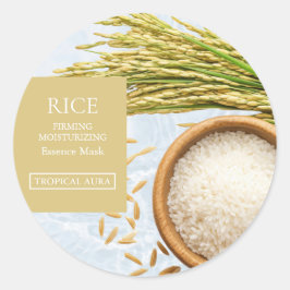 Rice Facial Mask Label ラウンドシール