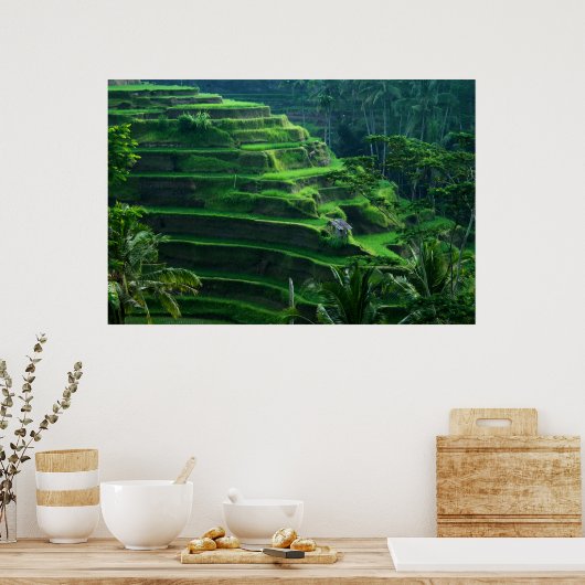 Rice Fields Bali Indonesia ポスター (キッチン)