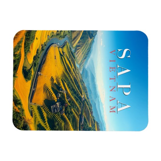 Rice fields in Sapa, Vietnam  マグネット (横)