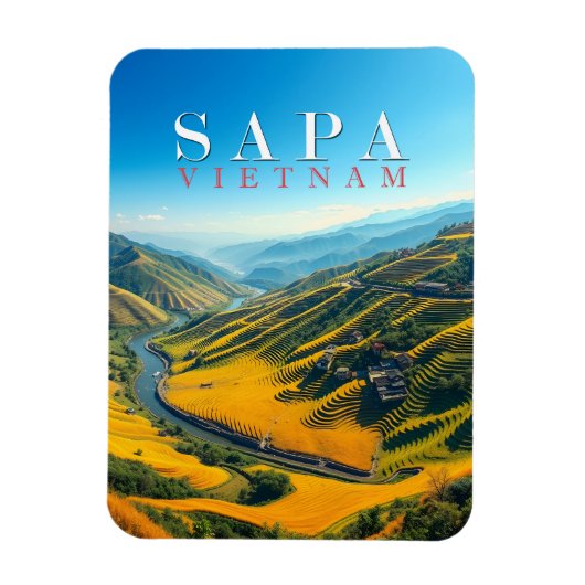 Rice fields in Sapa, Vietnam  マグネット (縦)