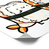 Rice Rice Baby Funny Sushi Food Pun ポスター (角)