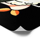 Rice Rice Baby Funny Sushi Pun Dark BG ポスター (角)