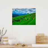 Rice terraces Chiang Mai, thailand ポスター (キッチン)
