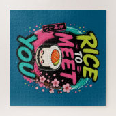 Rice to Meet You – かわいいすしデザイン ジグソーパズル (横)