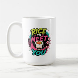 Rice to Meet You – かわいいサシバーシースシデザイン コーヒーマグカップ
