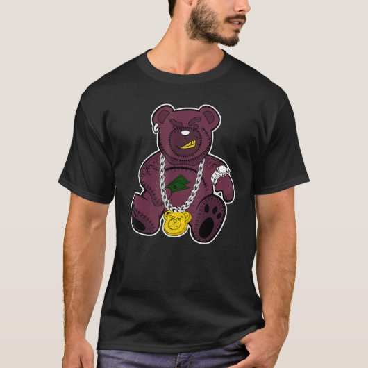 Rich Bear Hiphop High Bordeaux 1s Matching Tシャツ (正面)