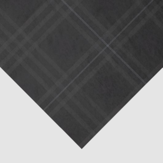 Rich Black Tones Scottish Tartan Plaid Pattern  薄葉紙 (詳細)